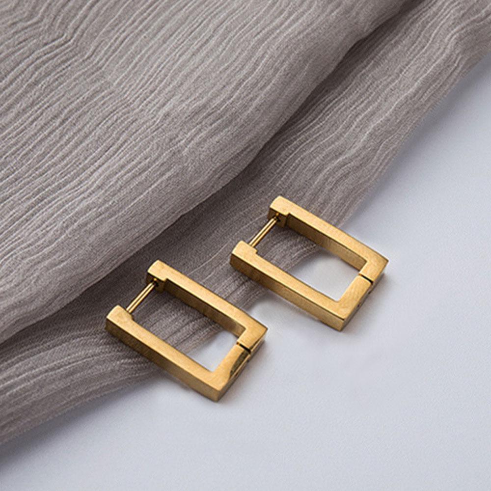 Square Geometric Earrings For Women Rectangular Gold Color Metal Earrings 2023 New Trendy Jewelry Gifts Wholesale