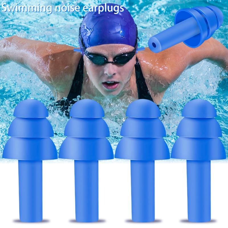 Reusable Noise Reduction Sleeping Ear Plugs Hearing Protector with Box Soft Silicone Earplugs Waterproof Swimming Ear Plugs