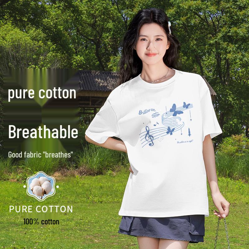 

Baleno Women s Butterfly Print Cotton T-Shirt L