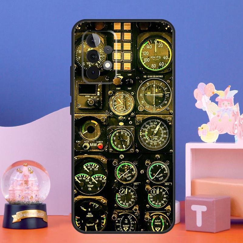 Aviation Airplane Instrument Case For Samsung Galaxy A56 A36 A26 A16 A06 A13 A33 A53 A15 A35 A55 A34 A54 A52 A12 A32 A17