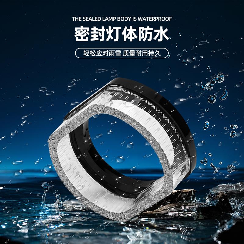 2.5" 3" UO 2X Angel Eyes App Control RGB Projector Lens Masks Rectangular Halo Rings Auto Headlight Car Accessories Crystal Lamp