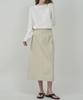 Mot Autumn Basic Slit Skirt - Dark Ivory