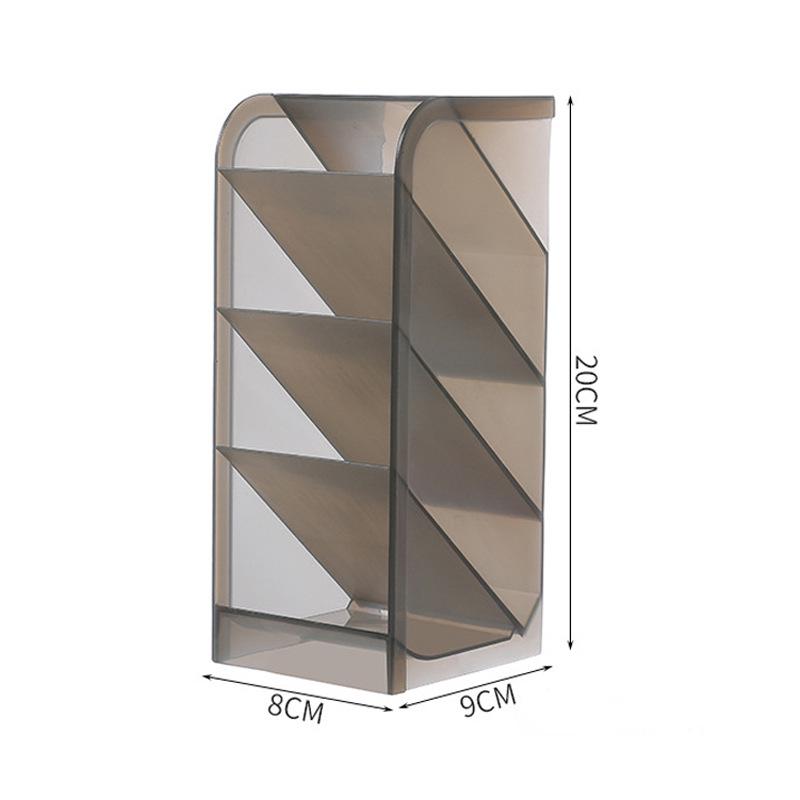 **Innovative Clear Slanted Pen Holder: Desktop Organizer for Students**
