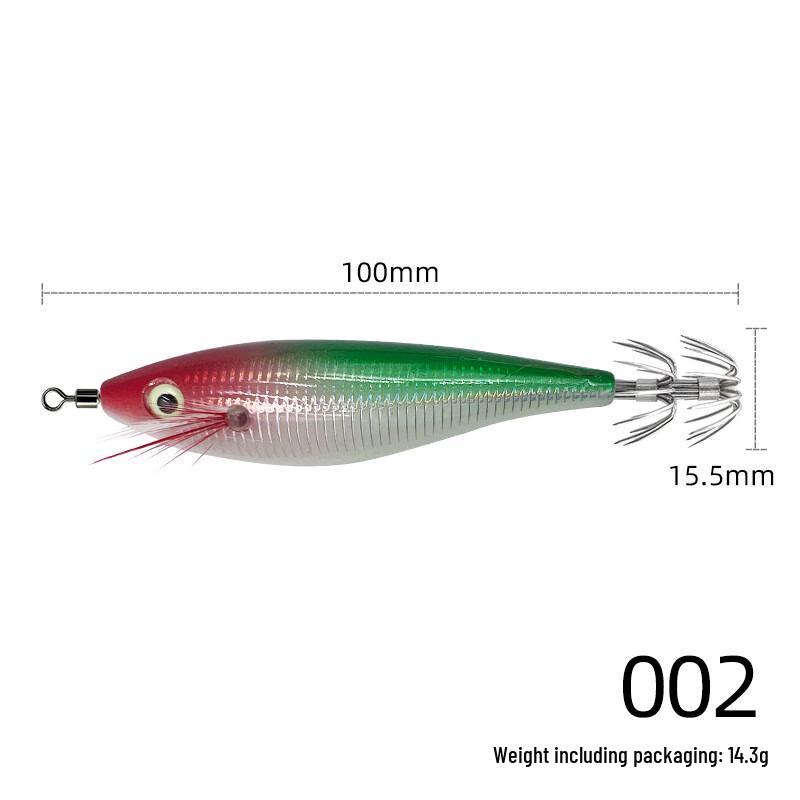 Oeny Luminous Horizontal Shrimp Squid Fishing Lure (5-Pack)