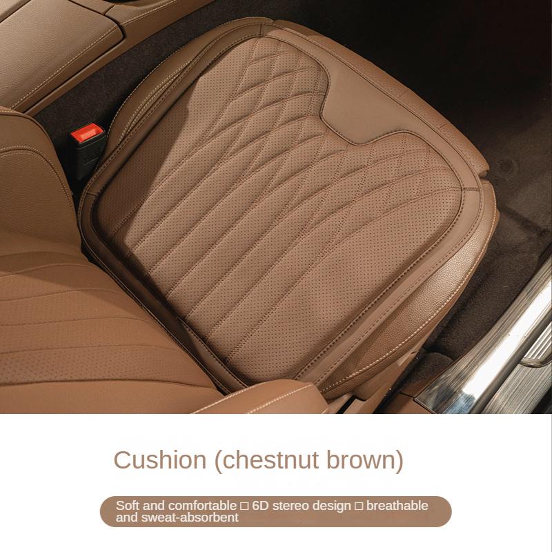 Car Seat Cushion Universal Lumbar Integrated Seat Summer Cooling Pad Leather Driver's Auto Seat Waist Support Back Cushion