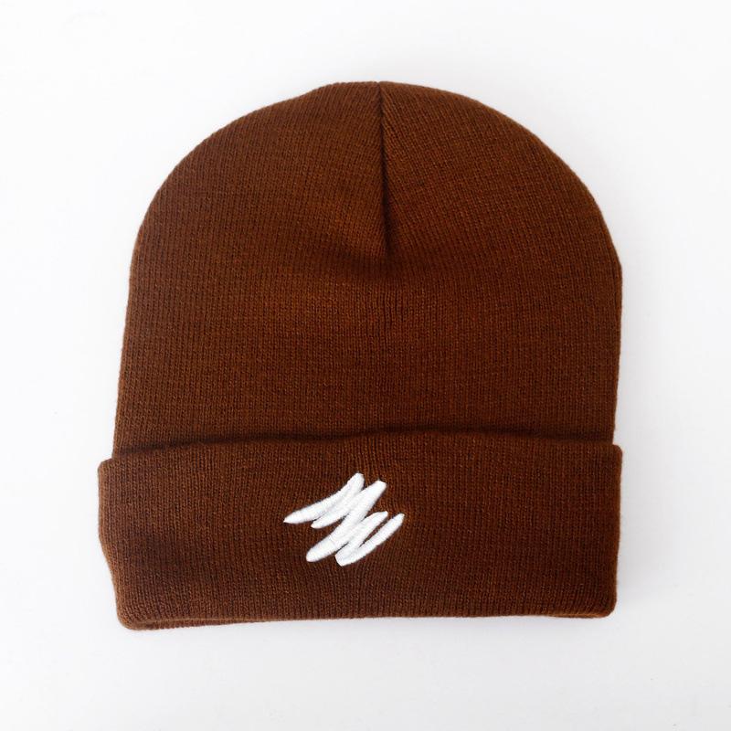 Knitted Hat Men's Winter Fashion Versatile Wool Hat Autumn and Winter Warm Melon Rind Cold Hat Women