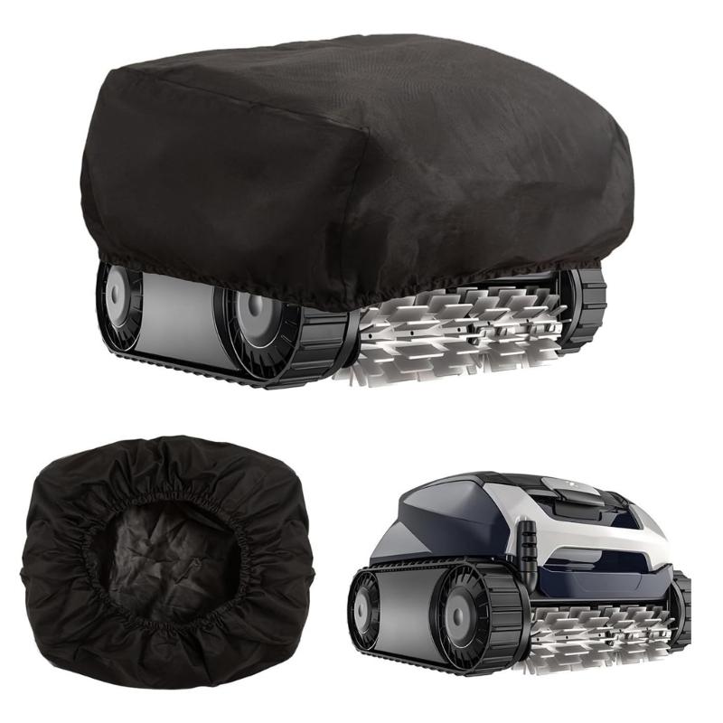 Pool Cleaner Protective Cover Heavy Duty Polyester Fabric Allmost Weather Resistance Quick Installation For Outdoor Use