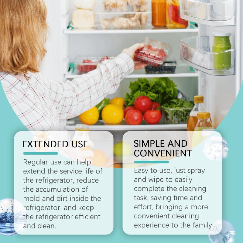 Refrigerator Cleaner, Deep Cleans Stubborn Stains And Grime, Reduces Odors, Household Cleaning Spray.