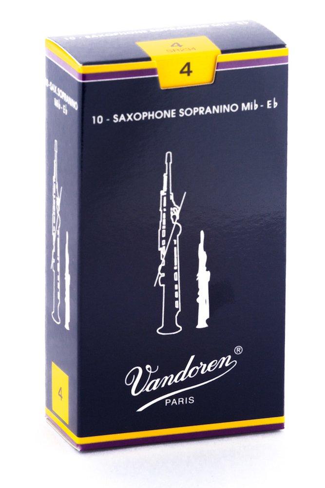 

Трость для саксофона Vandoren Sopranino, традиционная твердость: 4 (10 кусочков)