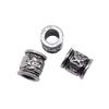 Vintage Floral Pattern Cylinder Beads Antique Style Large Hole Spacers For DIY