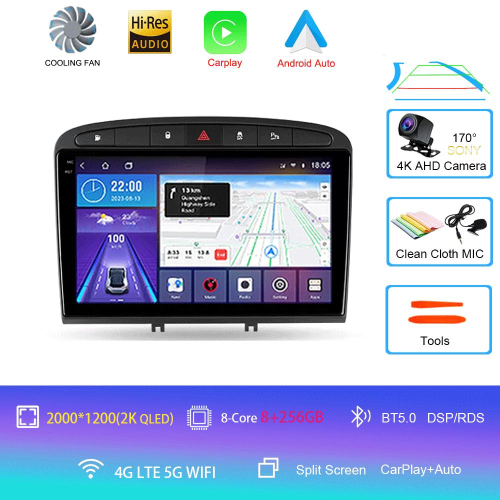 Android 14 Car Radio For Peugeot 408 2012 - 2020 Peugeot 308 T7 2007 - 2015 Multimedia Video Player Stereo Navigation GPS
