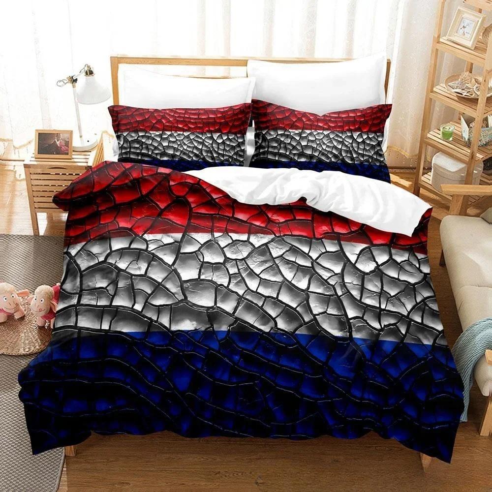 3D Print Bed Sheet Sets Netherlands Flag Bedding Set Single Twin Full Queen King Size Bed Set Adult Kid Bedroom Duvetcover Sets