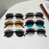Men Rimless Pilot Sunglasses Fashion Vintage Gradient Casual Shades Women Trendy Design Eyewear Outdoor Cycling Sun Glasses