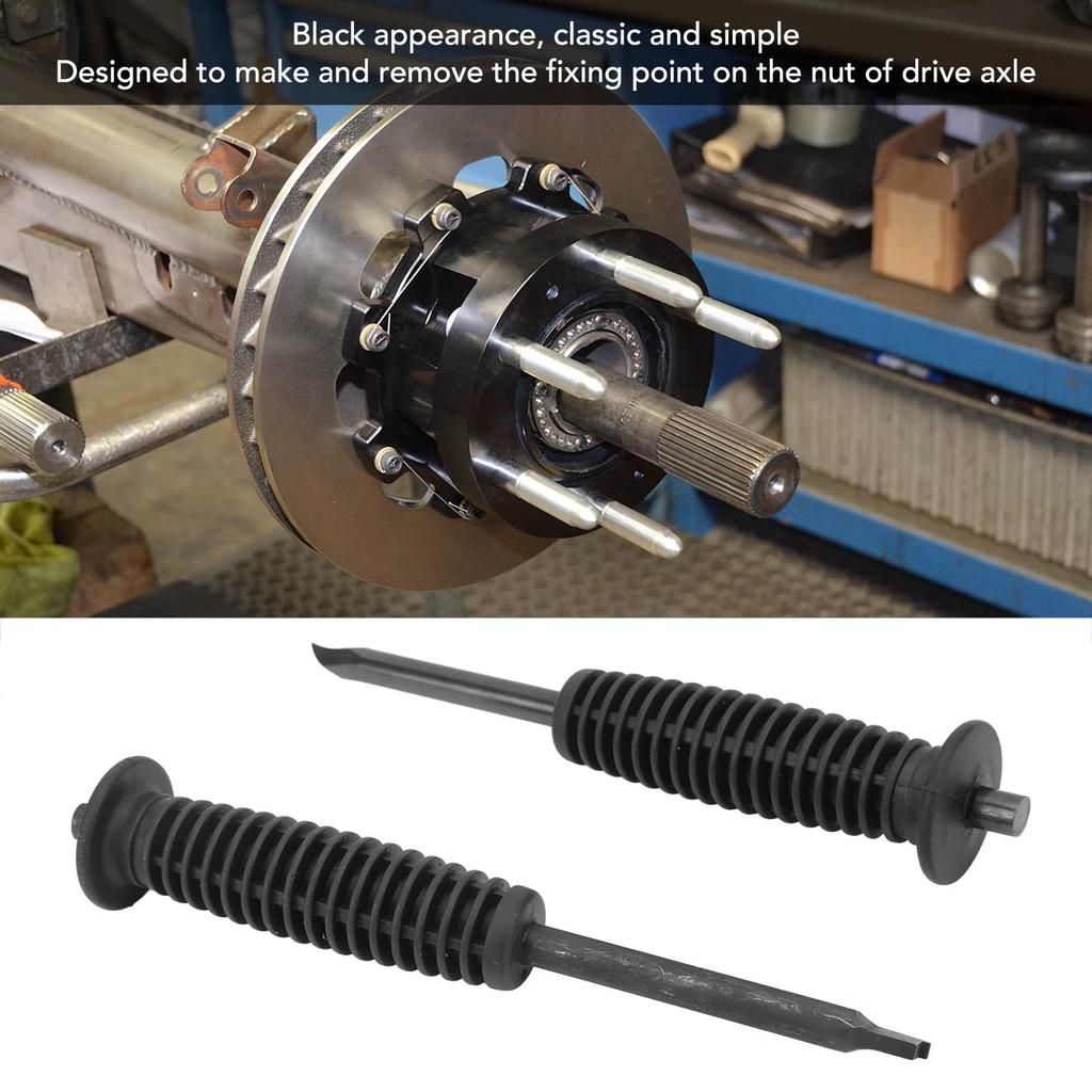 2PCS Drive Axle Nut Steel Removal Tool, KIMISS 170Mm Black Drive Axle Nut Installer