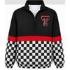 Womens Streetwear Zip-Up Stand Collar Sweatshirt 3D Digital Print Loose Fit Casual Top