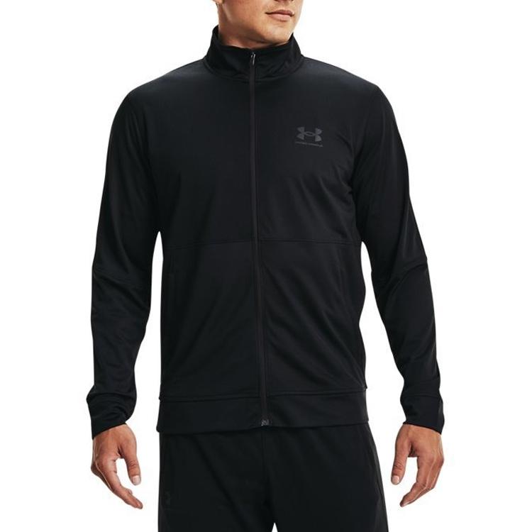 Under Armour Piqué Trainingsjacke mit atmungsaktivem Reißverschlusskragen Herrenjacken Schwarz 1366202-001