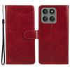 For Motorola Edge 60 Pro 5G Case Calf Texture PU Leather Wallet Phone Cover with Wrist Strap