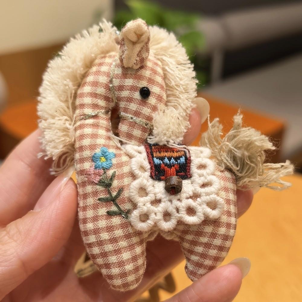 Hanging Decor Horse Year Key Ring Cute Design Pony Pendant Horse Plush Keychain Year Of The Horse