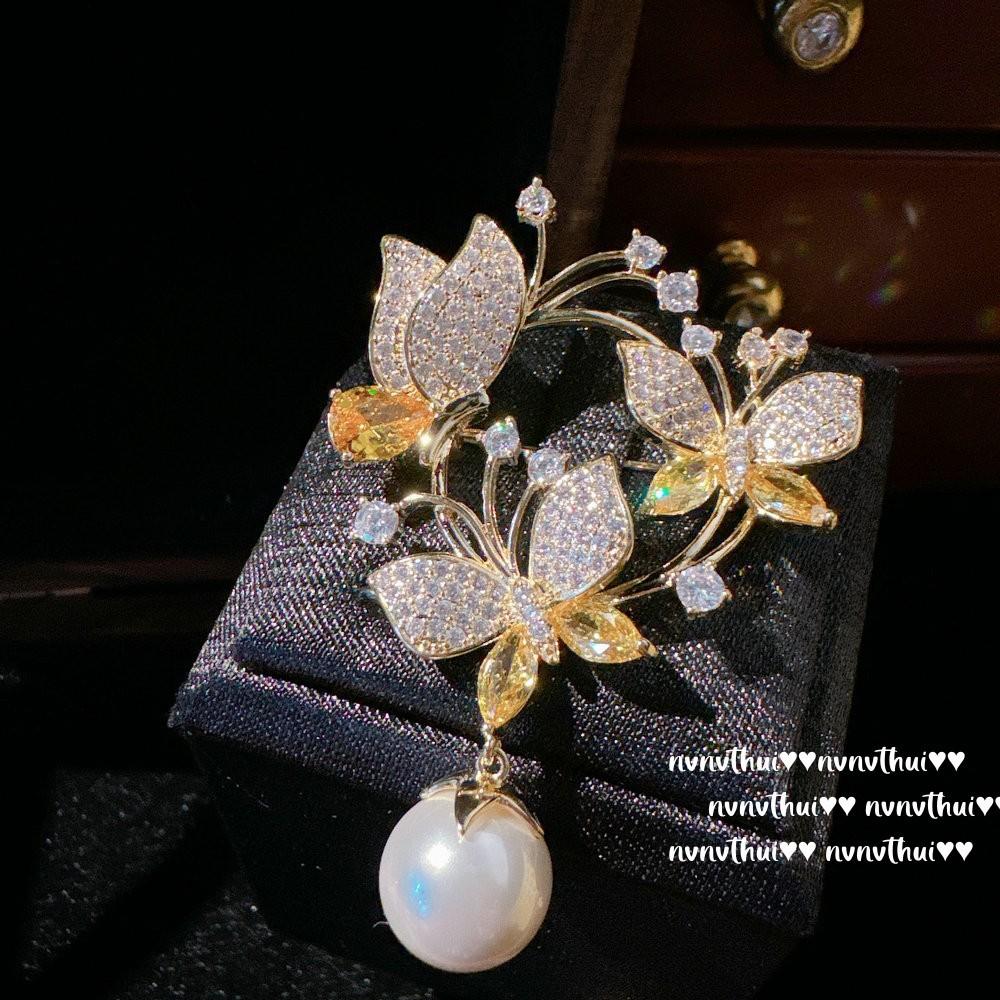 Beehive Jewel Brooch, Antique, 18K Gold Plated, Curved Brushed Pearl Ring, Combination