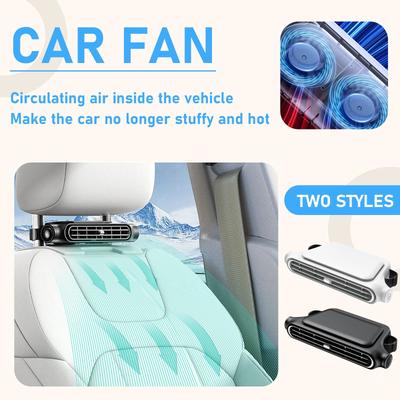 Seat Car Fan USB Plug In Bladeless Rear Pillow Rear Seat Fan,Adjustable Airoutlet Car Fan