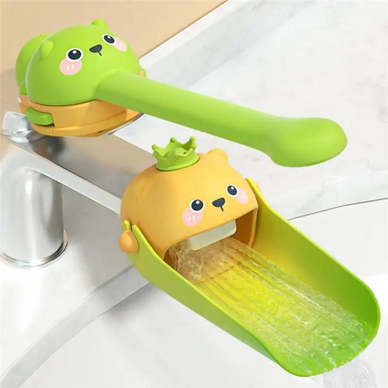 A71Z Cartoon Animals Faucet Extender For Kids Hand Washing In Bathroom Sink Accessories Kitchen Convenient For Baby Washing