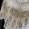 Vintage Style Sequins Tassel Shawls Retro Flapper Shawl  Garment Accessories