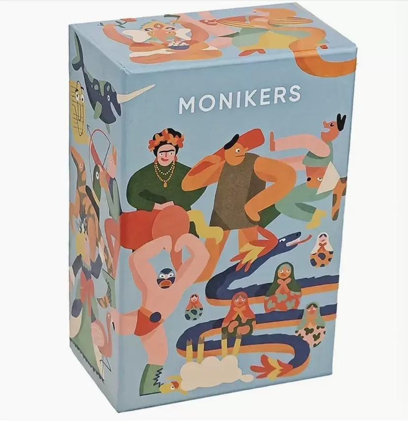 Monikers Jeu de Société Jeu de Cartes, Jeu Interactif Amusant de Devinettes pour 4-20 Joueurs, Jeu de Société pour Famille & Amis