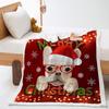 Christmas Illustration 4 Lamb Fleece Blanket Thickened 2D Digital Printing Crystal Fleece Blanket