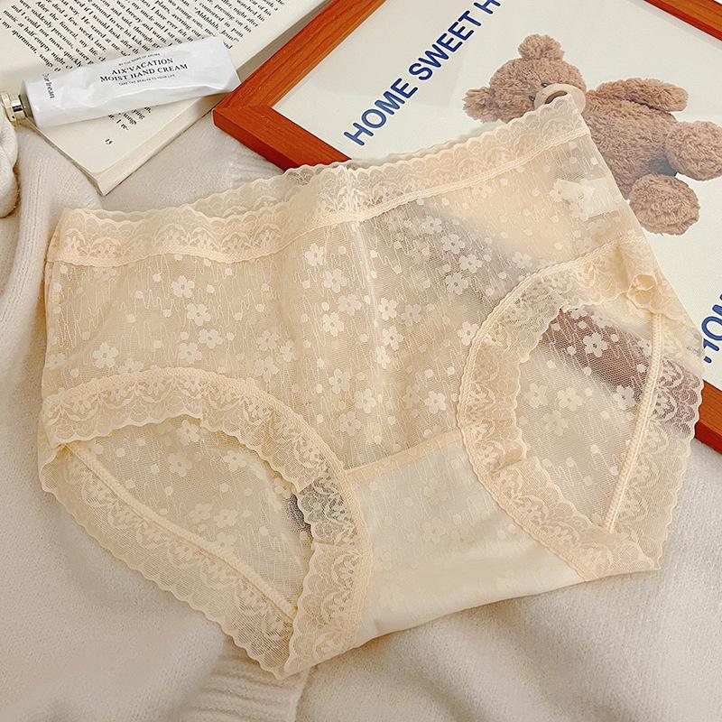 Damen Sommer Dünne Spitze Blasennetz Bequeme Atmungsaktive Slips