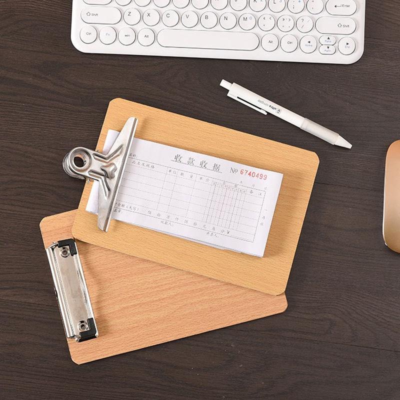 Drewniany klipboard A4 z klipsem motylkowym A5 do użytku biurowego