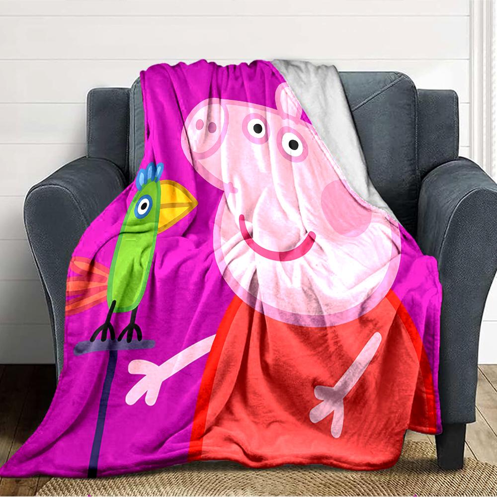 1pc Pink Pig (8) Blanket, Gift, for Men and Women, Soft Blanket, Good for Sofa Bed Couch Travel, Lightweight Flannel Blanket