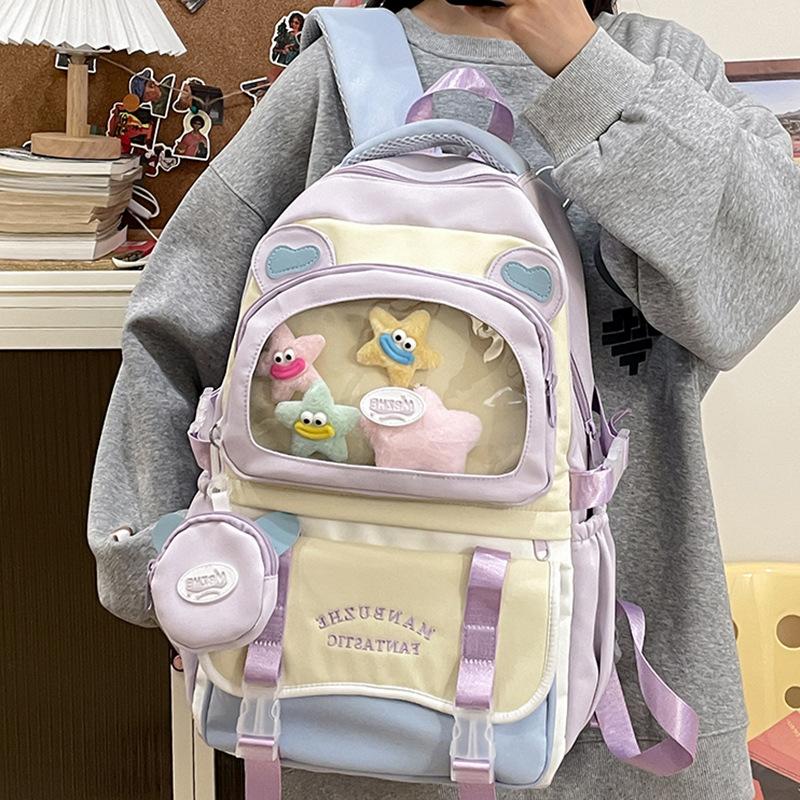 School Bag Children, Primary School Students, Girls, Junior High School Students, High Value Letter Pain Bag, Backpack,