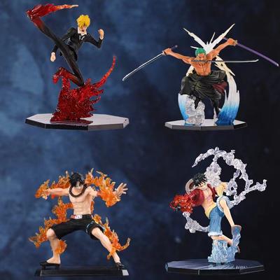 ONE PIECE Feuerfaust Luffy Ace Geisterschnitt Sauron Teufelswindbein Sanji Anime Figur Peripheres Modell Schnickschnack