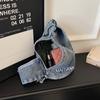 Denim Sling Bag Casual Chest Bag Lightweight Crossbody Backpack for Men and Women