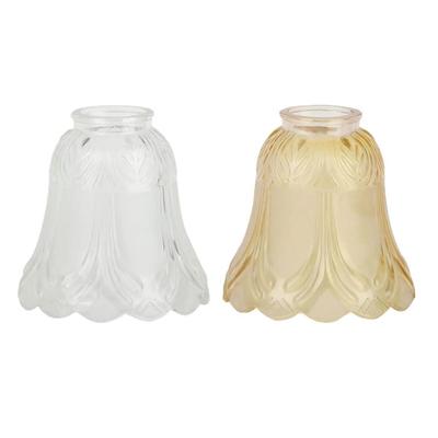 Vintage stijl vervangende glazen kap helder cognac accessoire globe lichtkappen met kegelvormige kap voor plafondventilator wandarmaturen