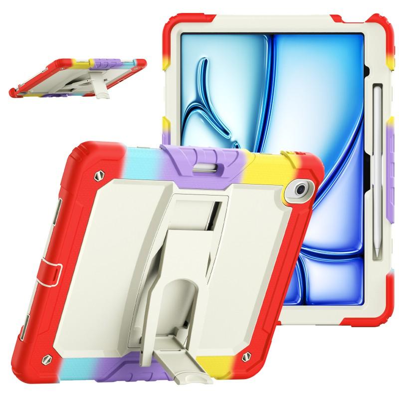 Full Coverage Silicone PC Case With Kickstand IPad Air 13 Inch A9 Plus 11 Tablet Anti-Slip Shockproof Protective Cover