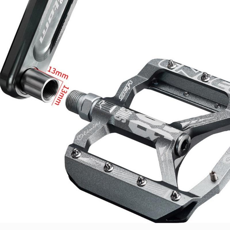 1Pair Steel Or Titanium Bike Pedal Extenders Bicycle Pedal Spacers For Mtb Road 9/16 Inch Bike Pedal Adapters Spacers Bike Parts