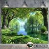 2D Summer Wild Wood Waterside Portrait Photo Backdrop