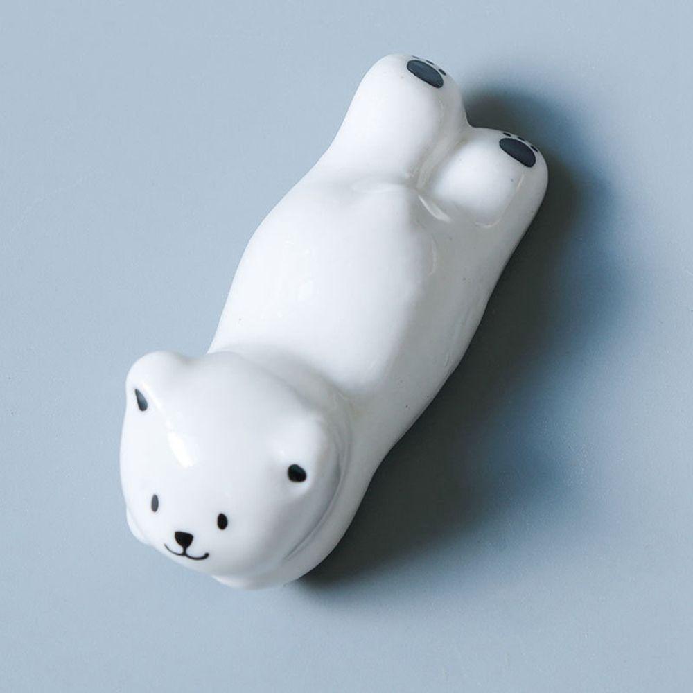 Ceramic Cute Creative Polar Bear Dinnerware Stand Tableware Rack Chopsticks Holder Chopstick Rest