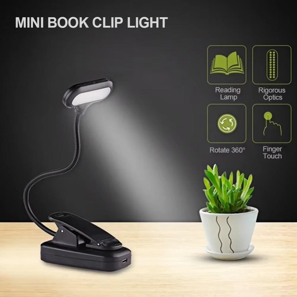 Flexible Clip-On Lamp Mini Reading Table Lamp Bedside Lamp LED Book Light Learning