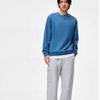 Li Ning China Color Series Solid Color Pullover Sweatshirt Men Sweatshirt Deep-Blue AWDT965-6