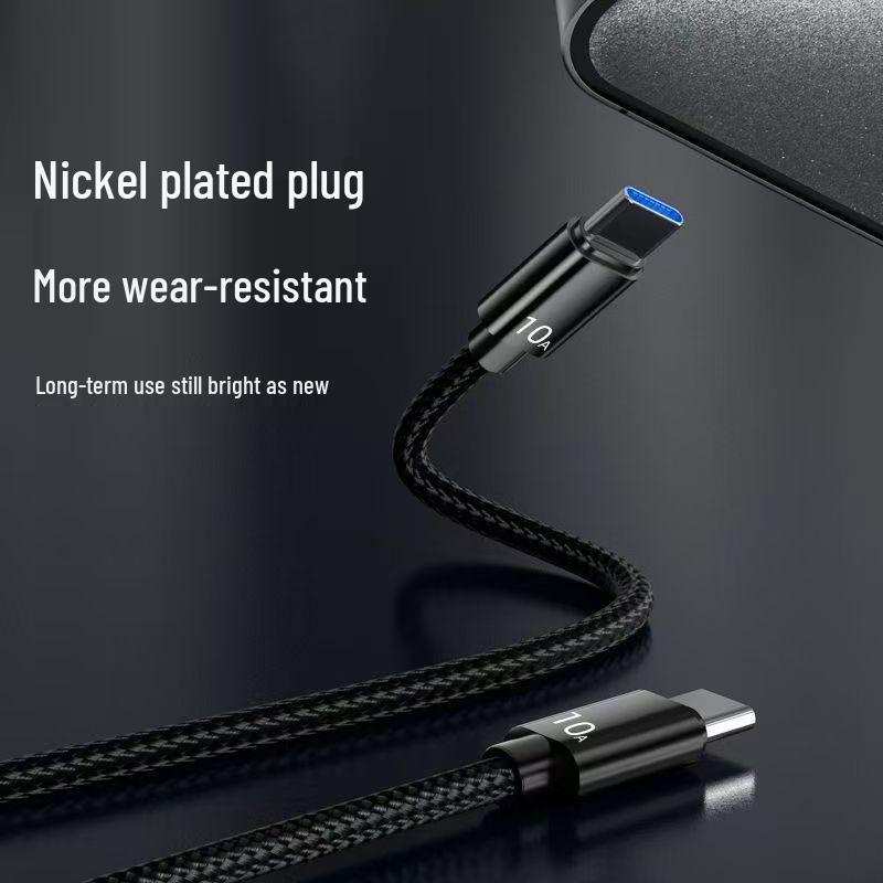Dual Type-C 120W Fast Charging Cable for Apple 15, Huawei Honor, and Laptops