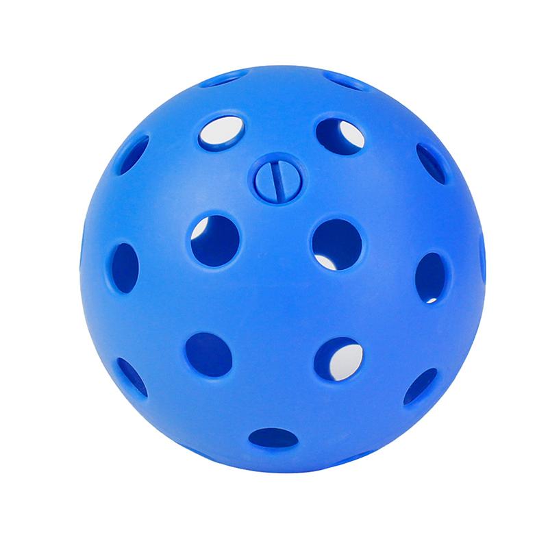 

74 мм 40 отверстий Светящийся Пиклбол Прочный Разноцветный Эластичный Для Пожилых Теннис Светящийся в Темноте ПЭ Мяч Для Помещений Уличный синий