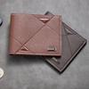 Men Bifold Wallet Slim Faux Leather Card Short Card Wallet Holder Pocket Wallet
