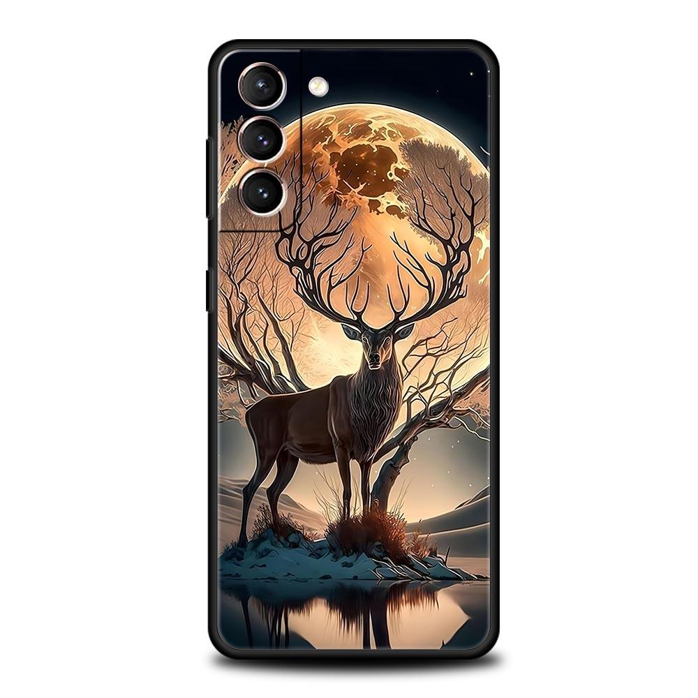 Cartoon Animal Deer Phone Case Cover for Samsung Galaxy S26 S25 S24 S23 S22 S20 S21 FE Ultra S25 Edge Plus 5G Soft TPU Shell Bag