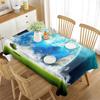 Erde Baum Gras Tischdecke Riesiger Blauer Planet Rechteckige Tischdecke für Wohnzimmer Esszimmer Couchtisch Party Dekoration