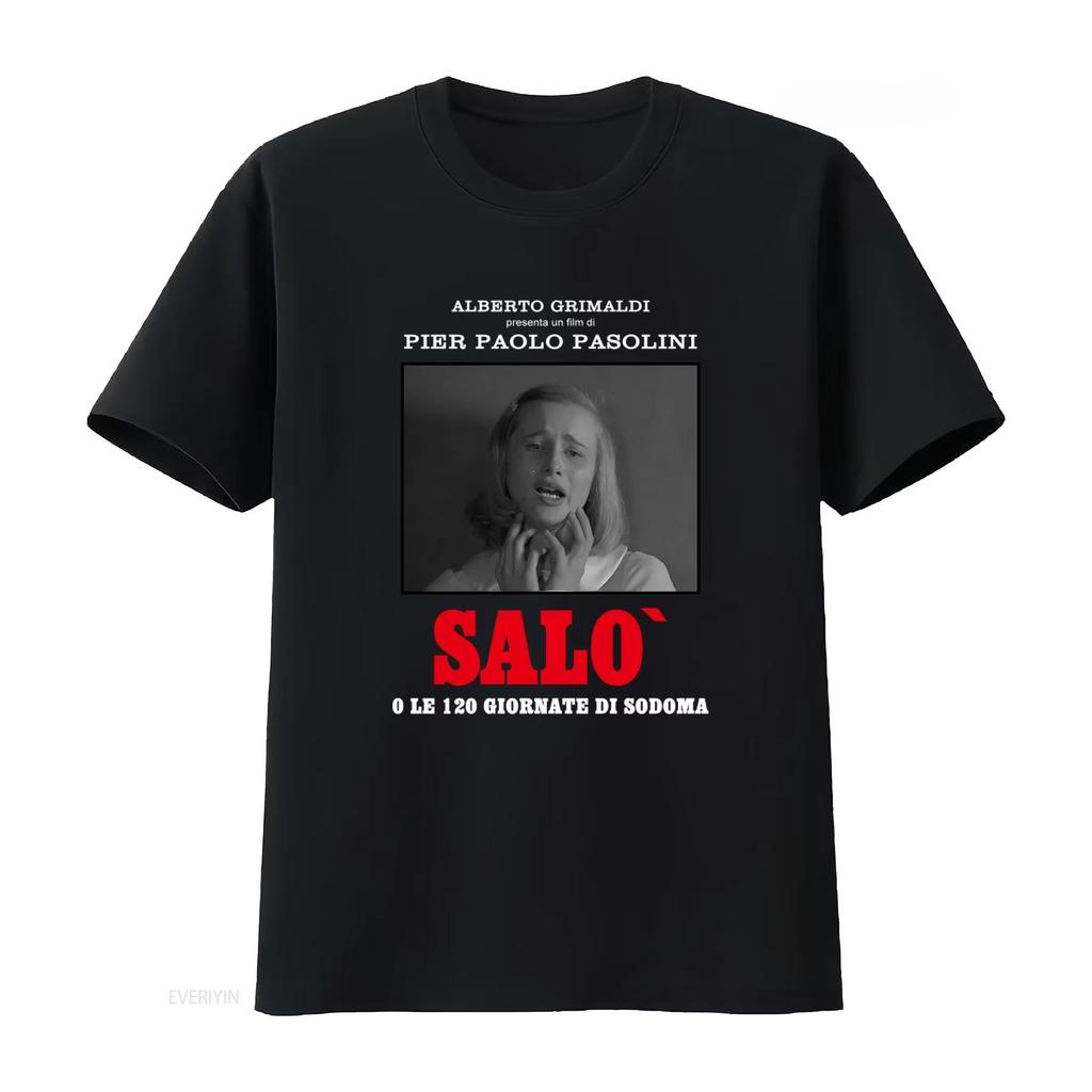 Salò Or The 120 Days Of Sodom Pier Paolo Pasolini Classic White T Shirt Vintage Washed Breathable Cotton Short Sleeve Summer Top