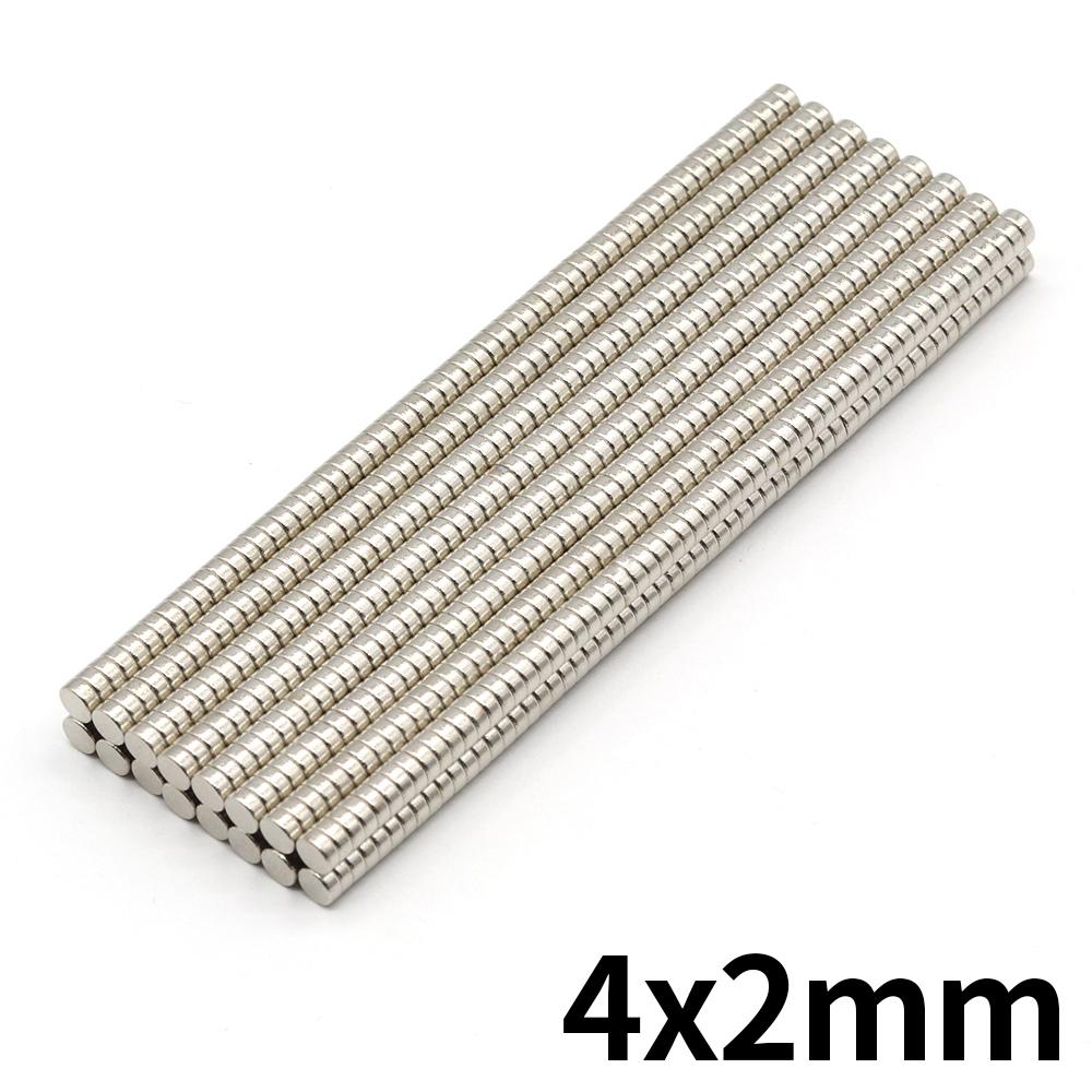 20/50/100Pcs 4x2 NdFeB Rare Earth Magnets 4mmx2mm Small Round Magnets Permanent Neodymium Magnets 4*2 Strong Magnet Disc