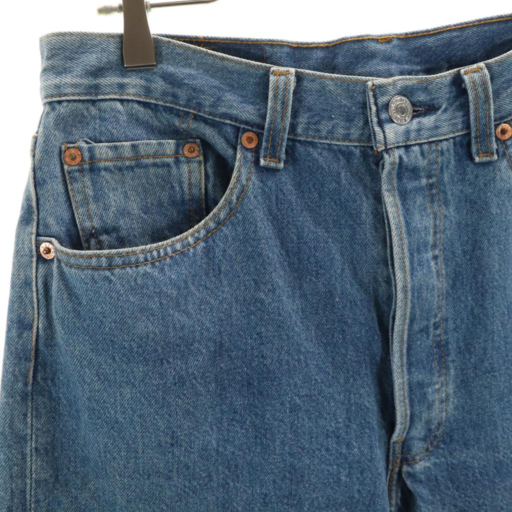 Levi's 90s 501 USA made old Straight denim pants W34 Wash blue jeans Men's Used