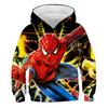 Boys Spring Marvel Hoodie Avengers Spider-Man 3D Print Baby Boy Clothes Breathable Kids Sportswear Hooded